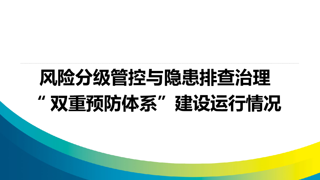 双重预防体系”建设运行情况汇报（PPT）