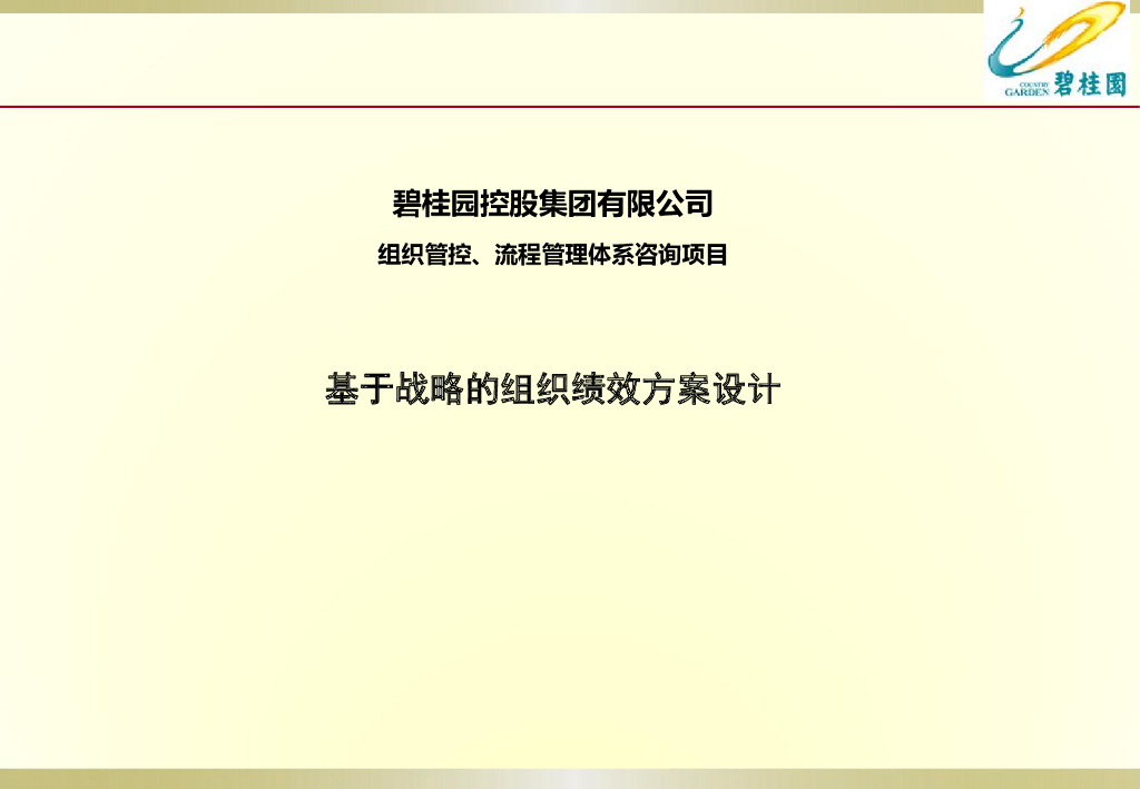 国内知名房地产集团绩效考核方案