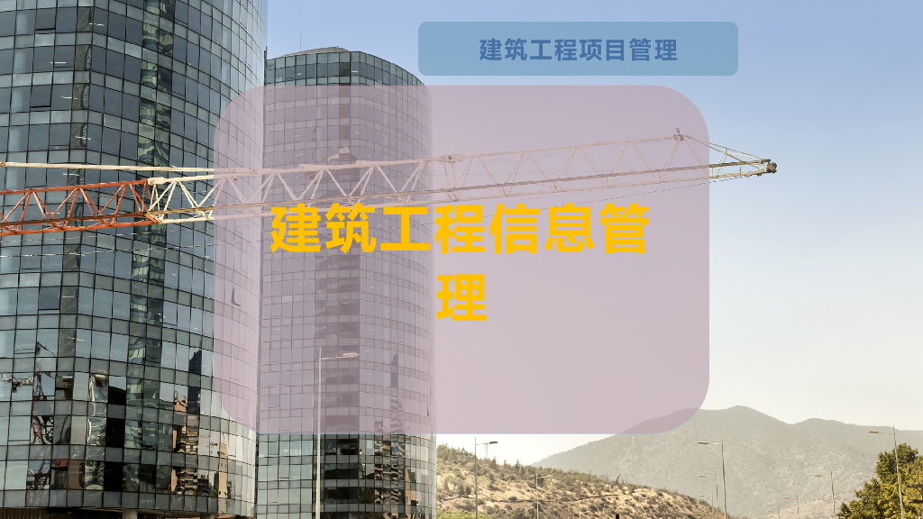 建筑工程项目管理之信息管理（PPT）