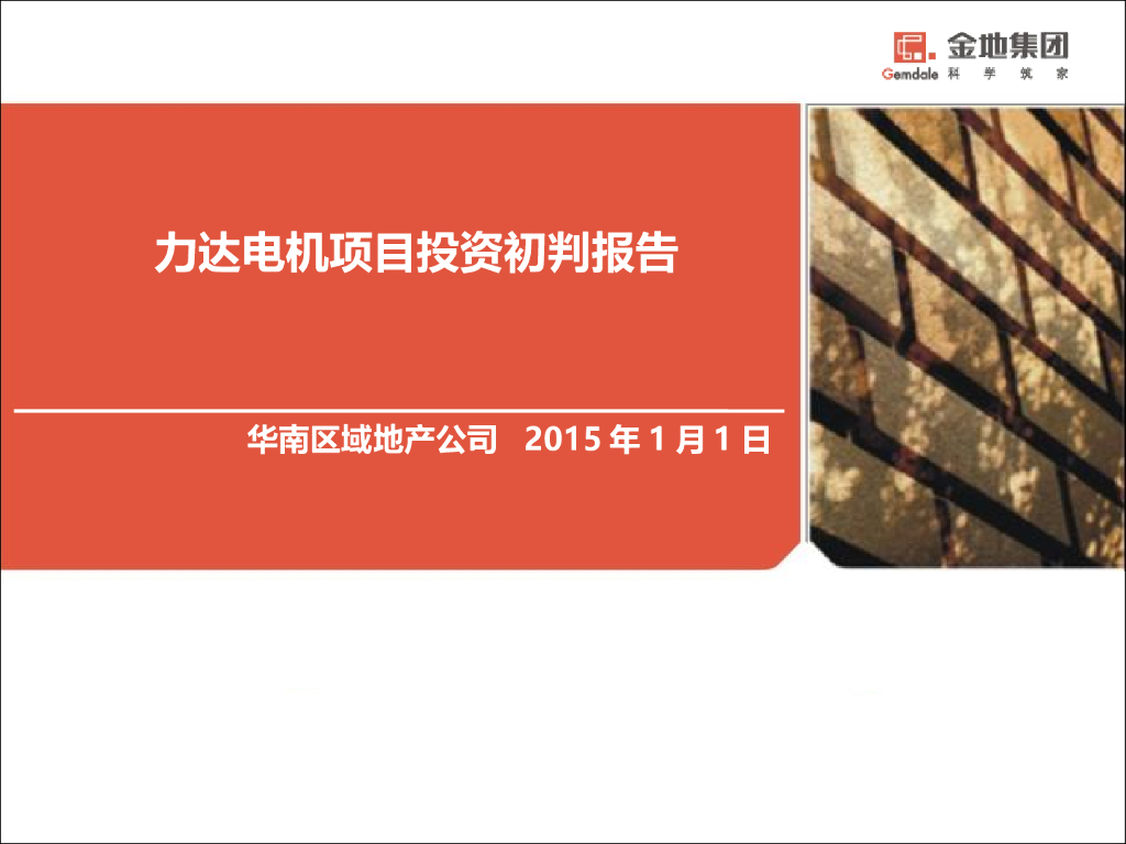 金地集团住宅项目初判模板-29页