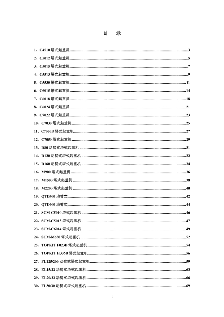 52种塔吊参数介绍讲解（126页）