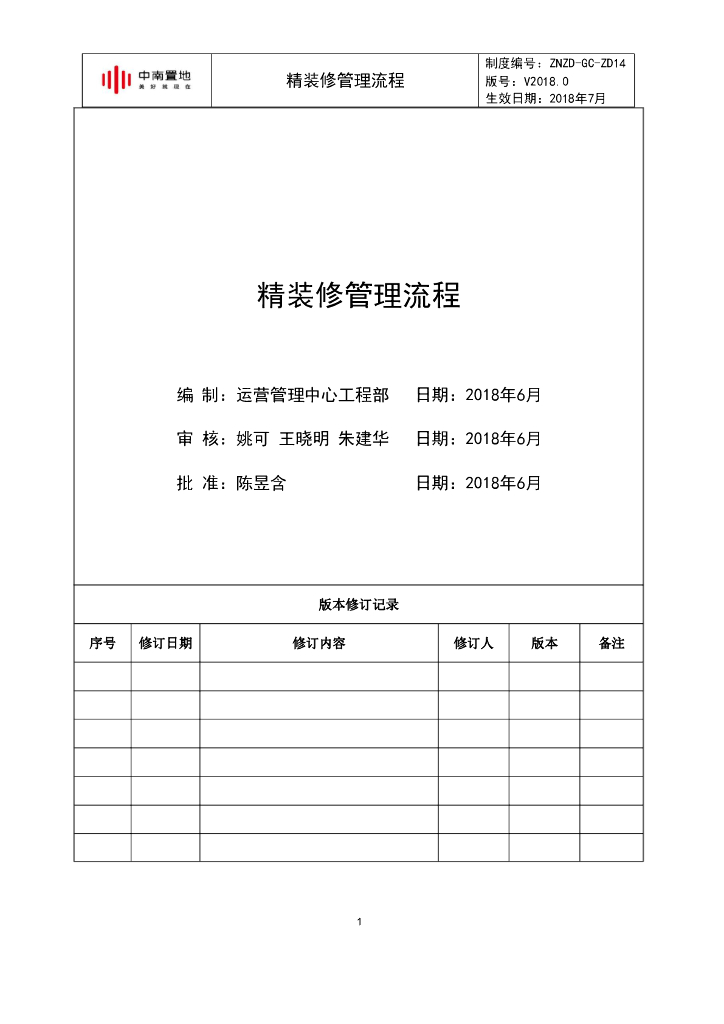 精装修工程管理流程