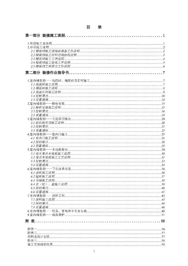 装饰装修工程标准化手册（含图表）