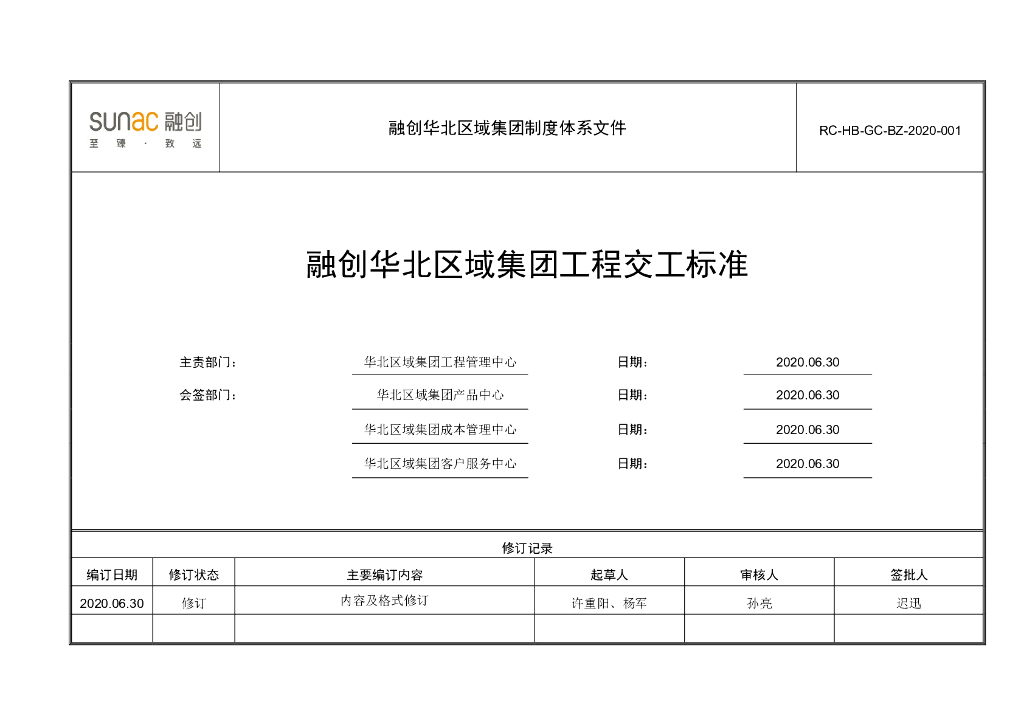 知名地产集团华北区域工程交工标准（178页）