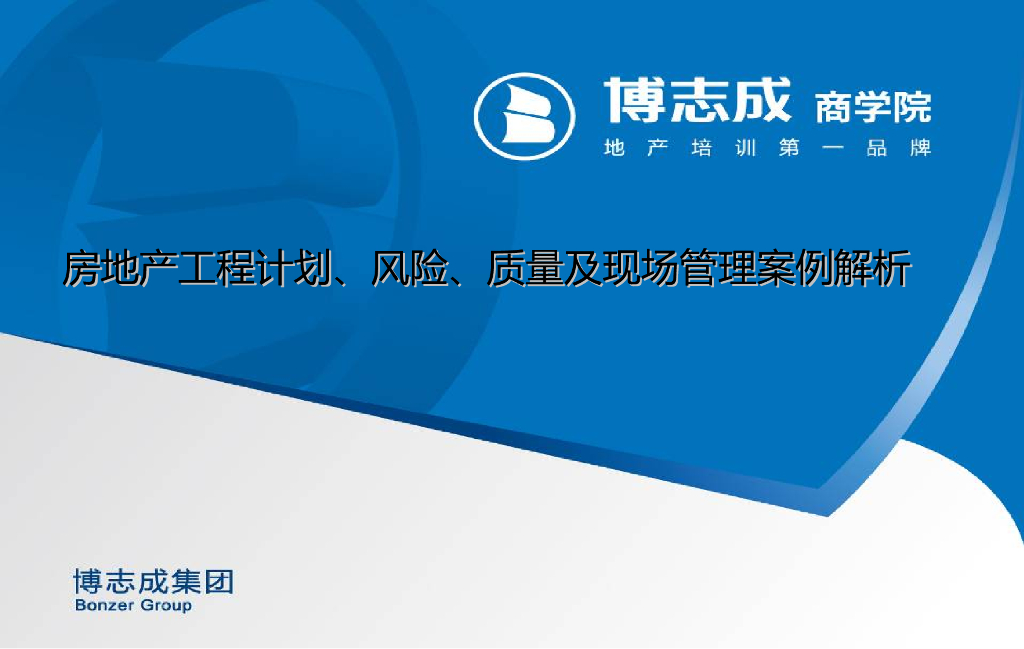 房地产工程计划、风险、质量及现场管理案例解析（318页，含图）