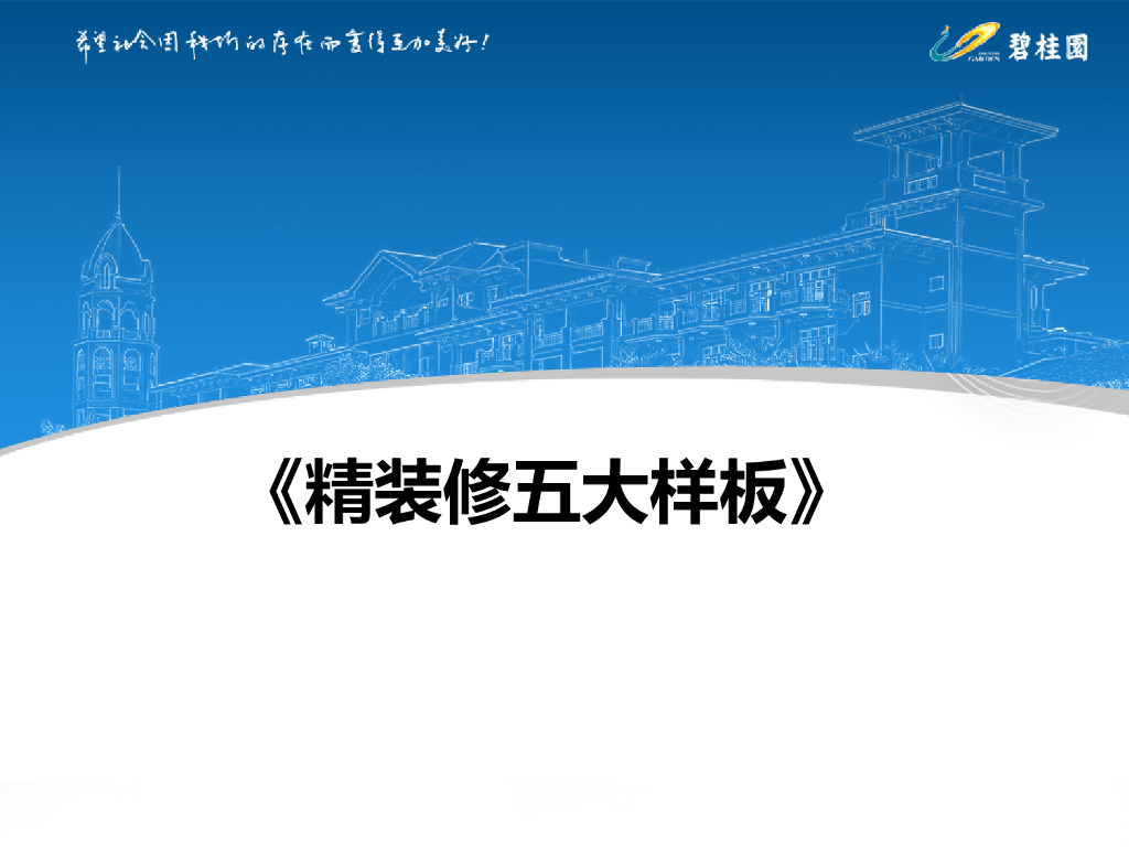 知名地产精装修五大样板讲解（图文并茂）