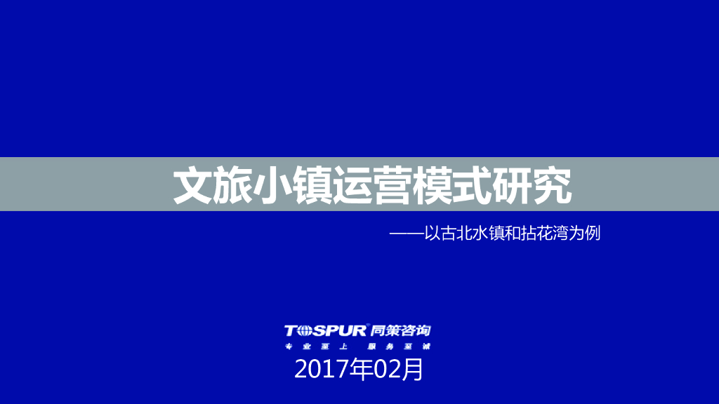 文旅小镇运营模式研究（55页）