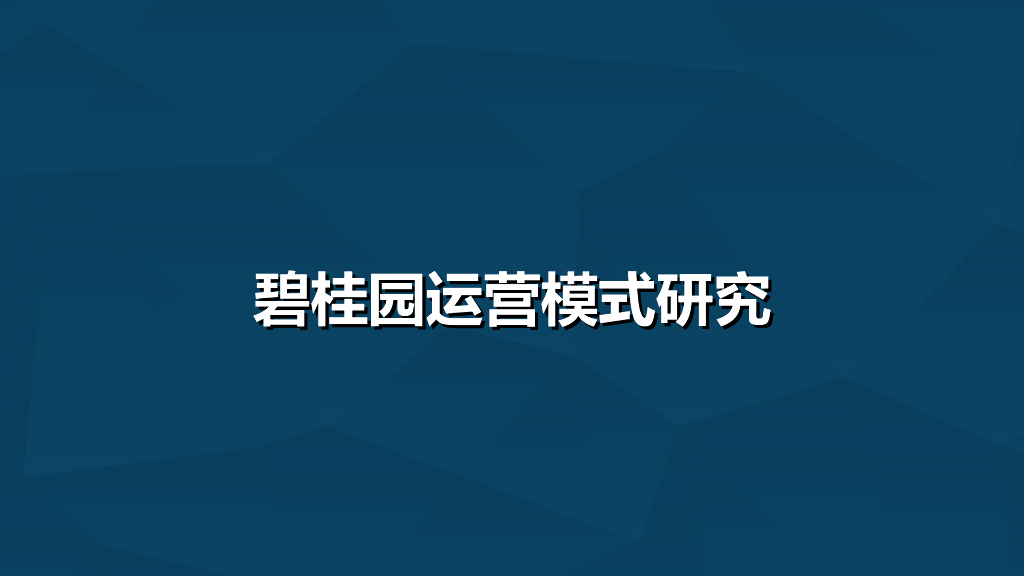知名地产运营模式研究（149页）