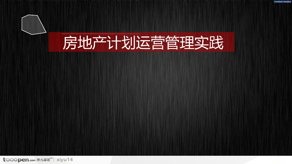 房地产计划运营管理实践（PPT）