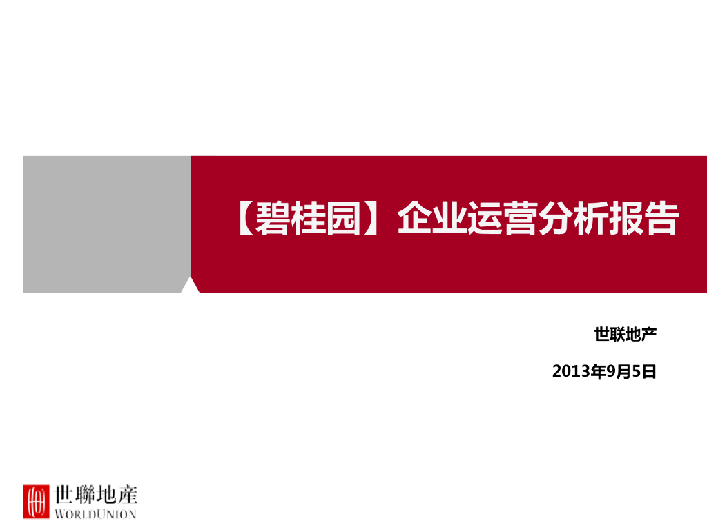[知名地产]运营分析内部报告