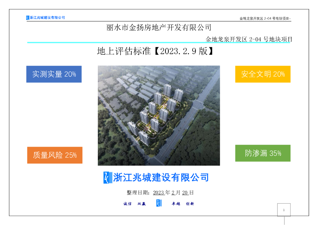 房地产集团地上工程评估评分表（83页）