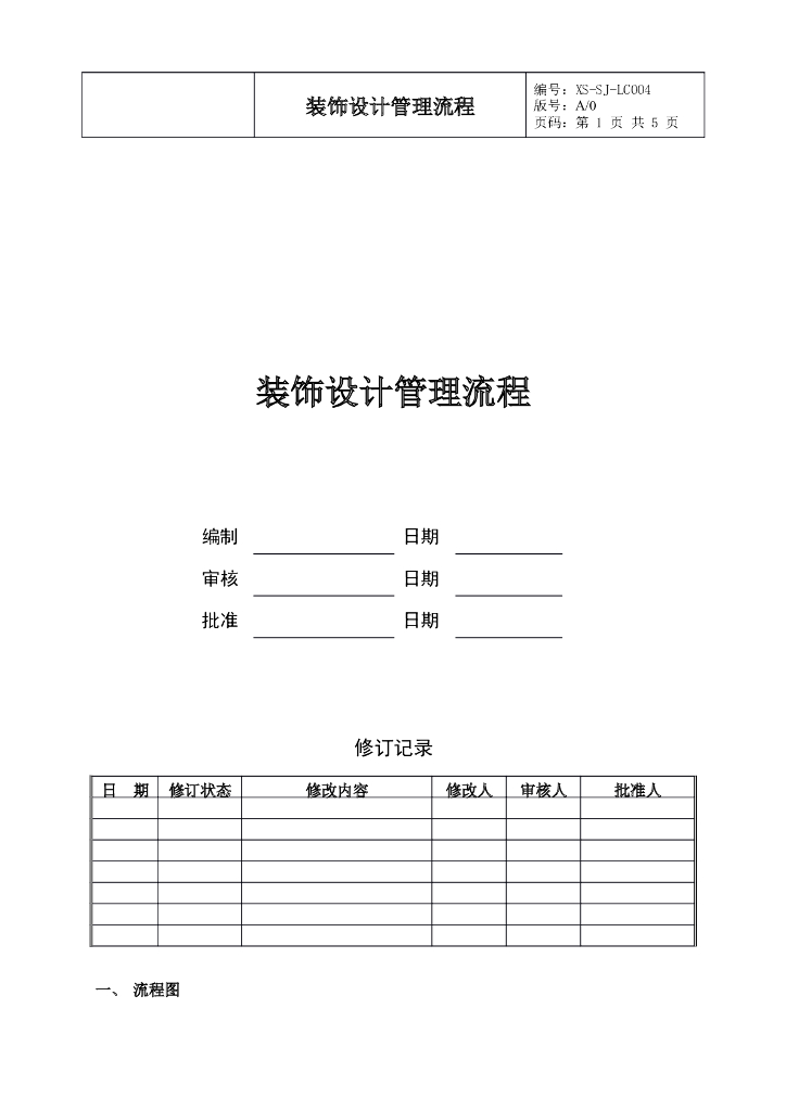 房地产公司装饰设计管理流程