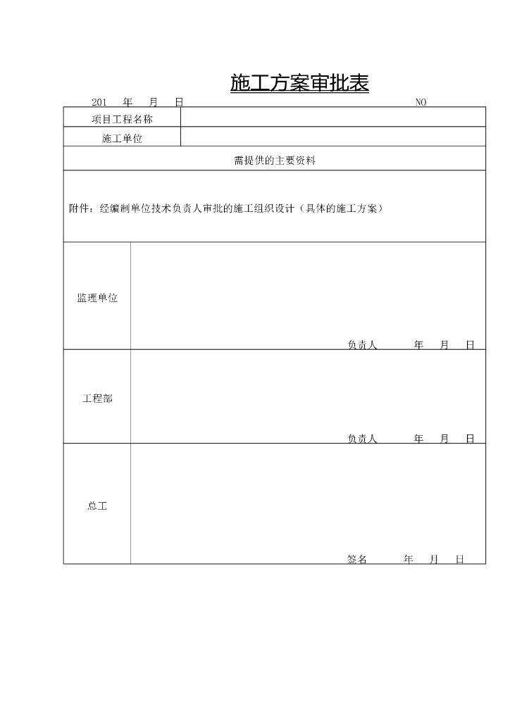 施工方案审批表