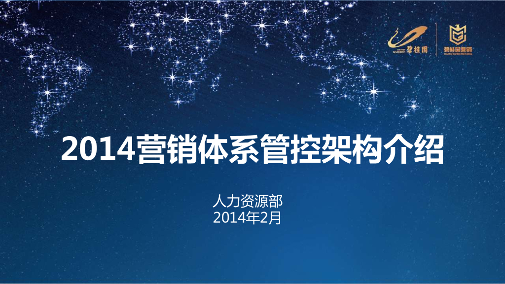 知名地产营销体系管控架构介绍文件