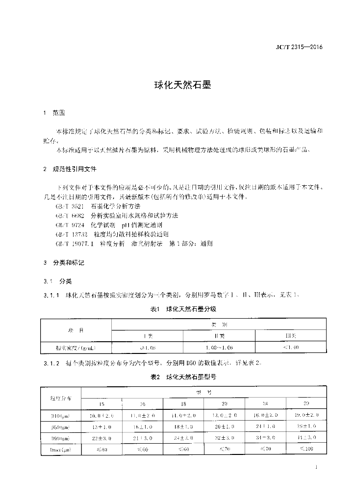 JC/T 2315-2016 标准预览