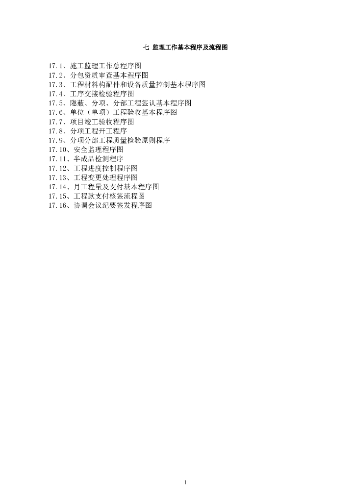 监理工作基本程序及流程图
