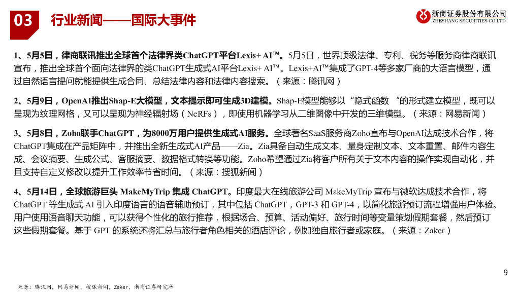 浙商证券：人工智能行业周报：国内外重磅应用推出，AI+行业落地进程加速_第9页