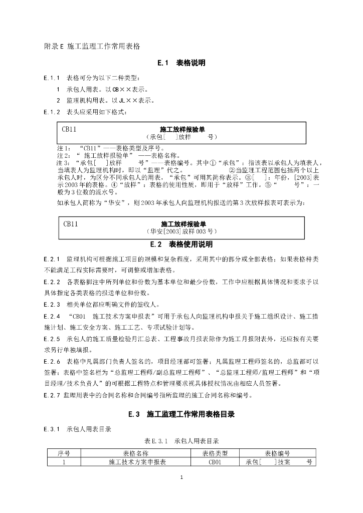 全套图表-水利工程施工监理规范