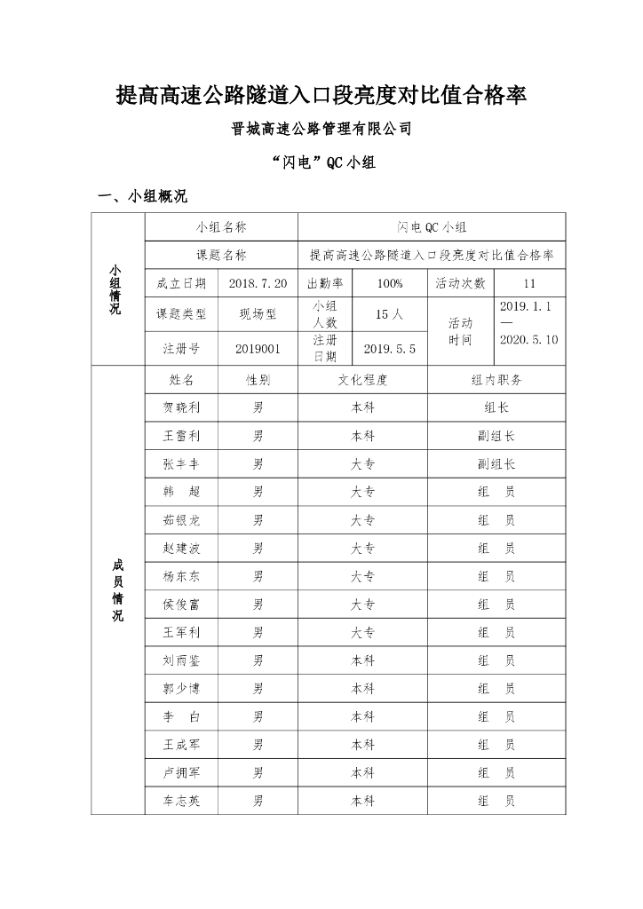 提高高速公路隧道入口段亮度对比值合格率