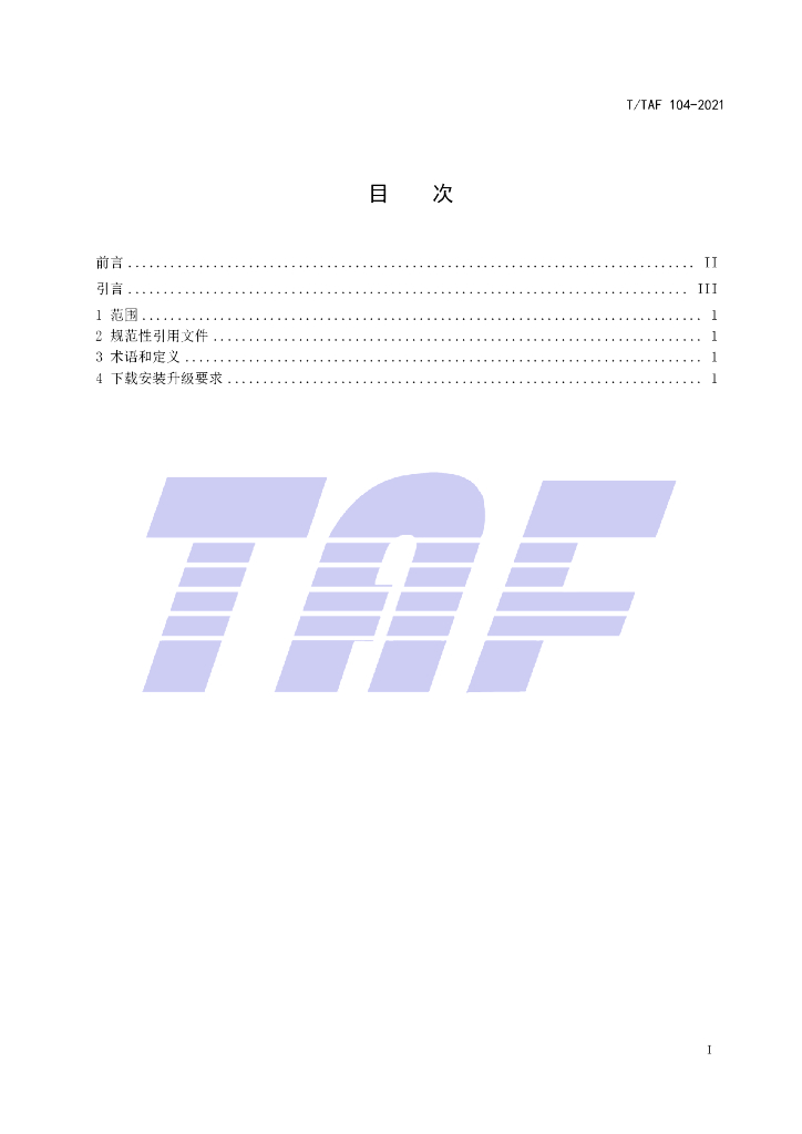 T/TAF 104-2021 标准预览