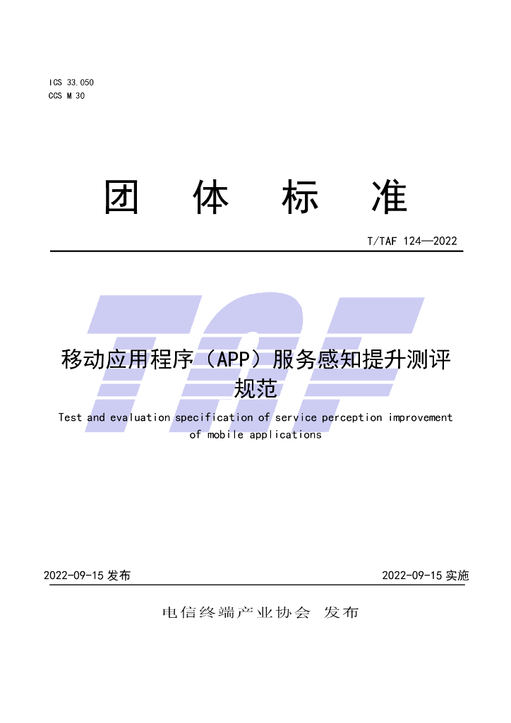 T/TAF 124-2022 标准预览