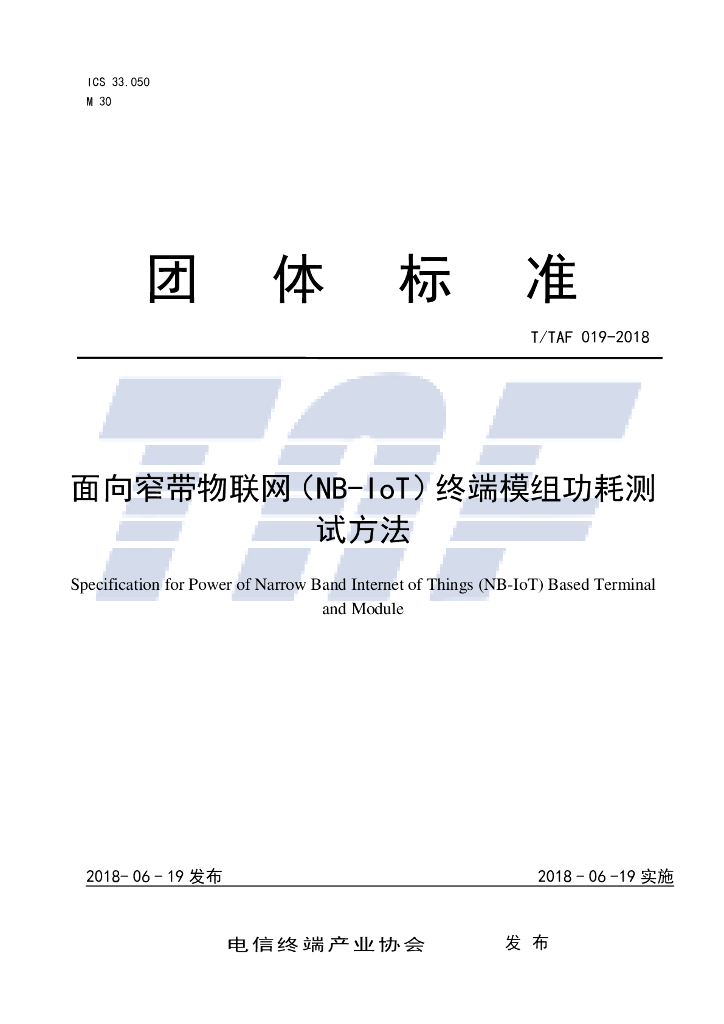 T/TAF 019-2018 标准预览