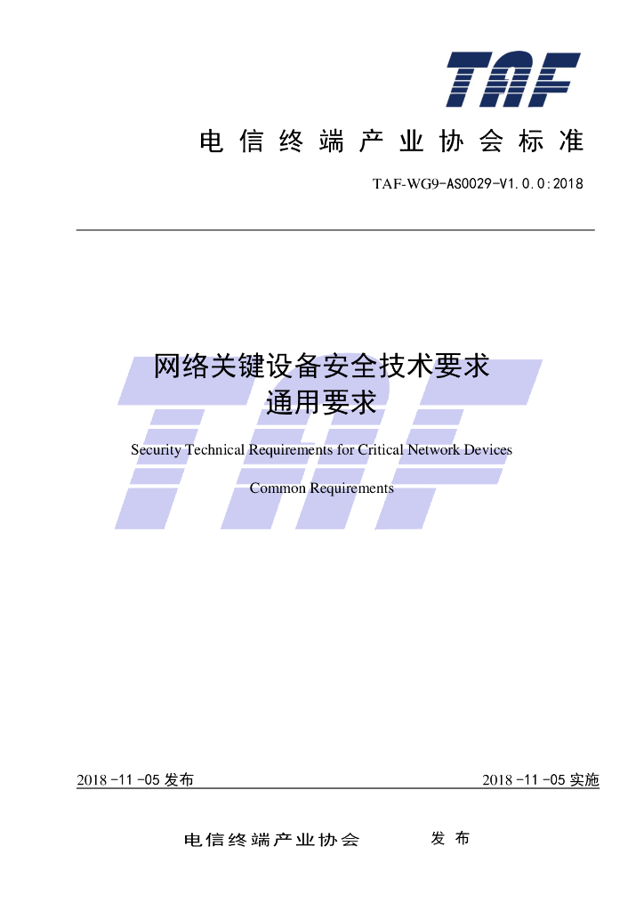 T/TAF 029-2018 标准预览