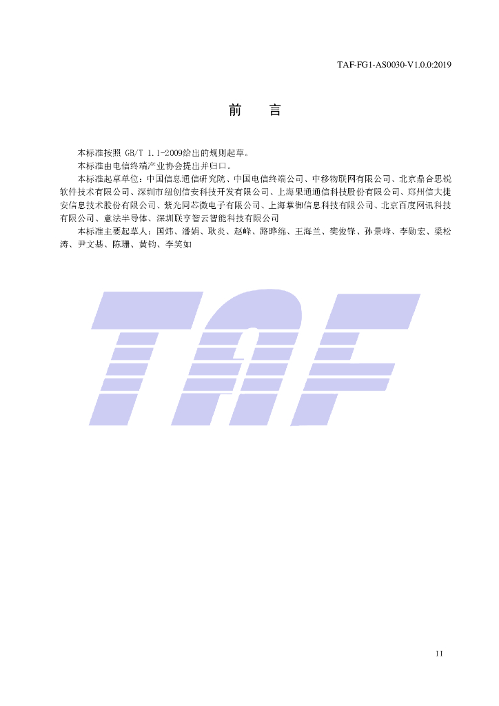 T/TAF 030-2019 标准预览
