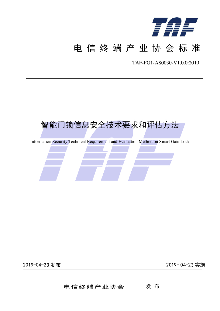 T/TAF 030-2019 标准预览