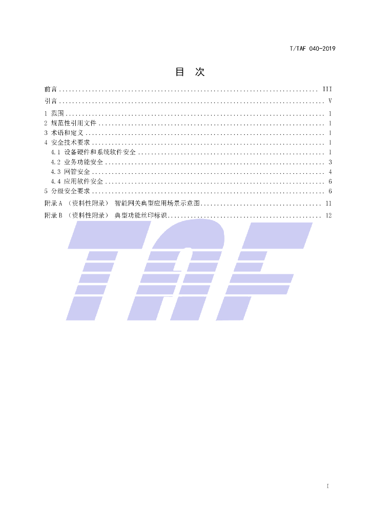 T/TAF 040-2019 标准预览