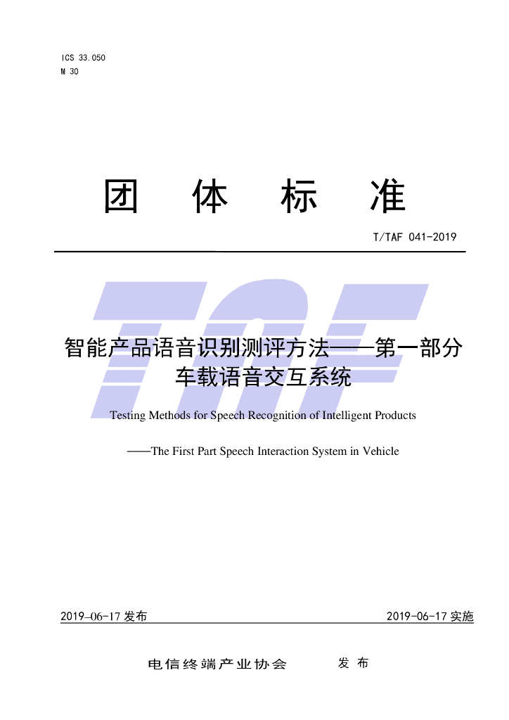 T/TAF 041-2019 标准预览