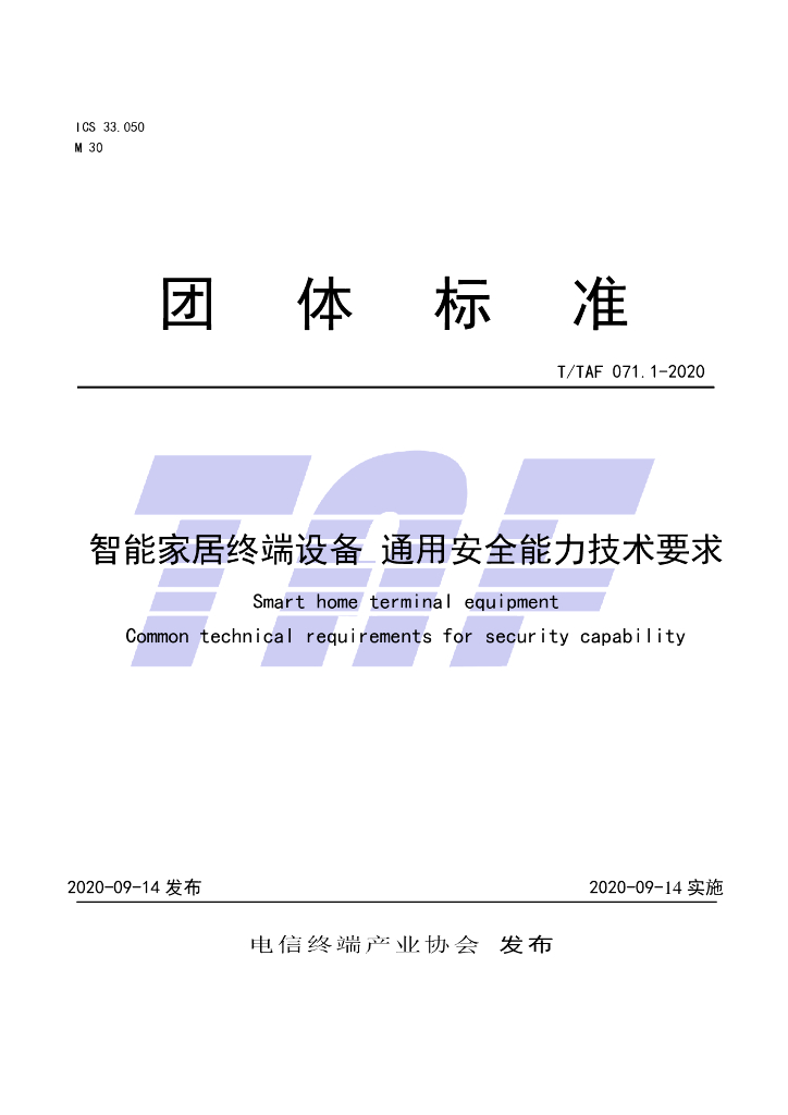 T/TAF 071.1-2020 标准预览