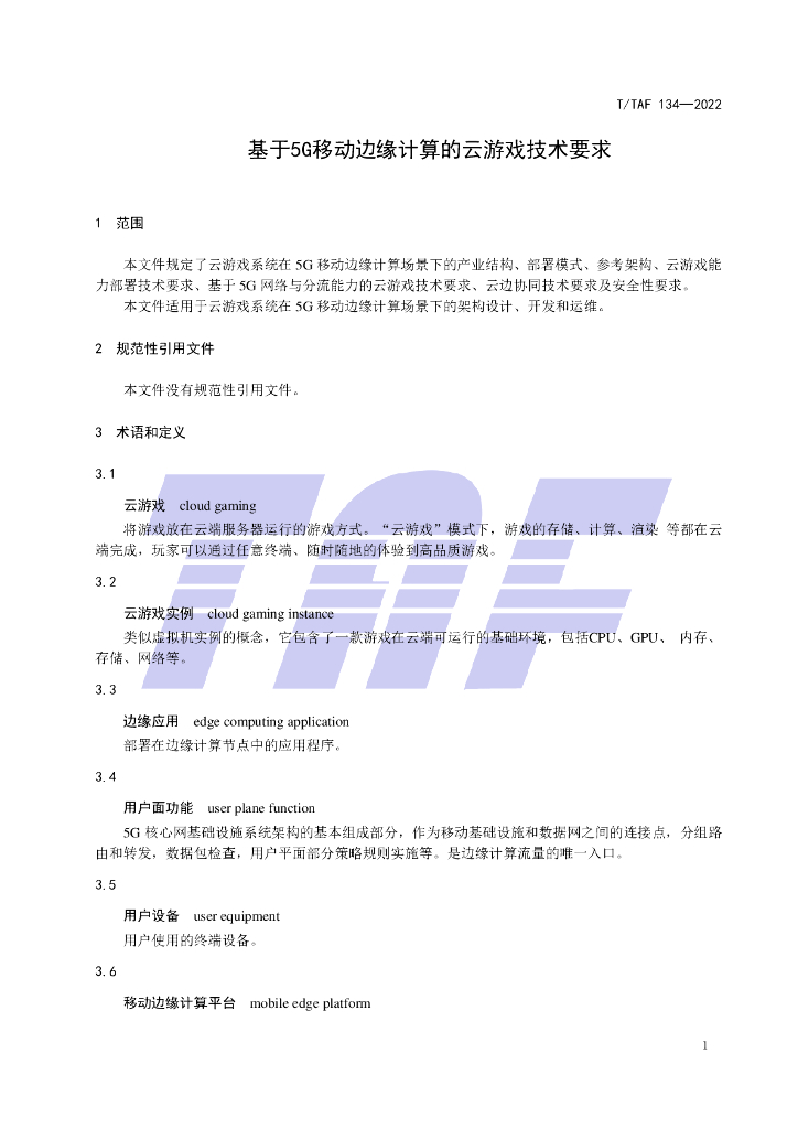 T/TAF 134-2022 标准预览