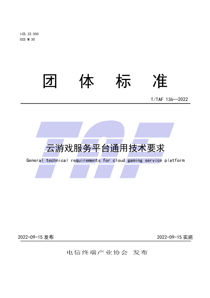 T/TAF 136-2022 标准预览