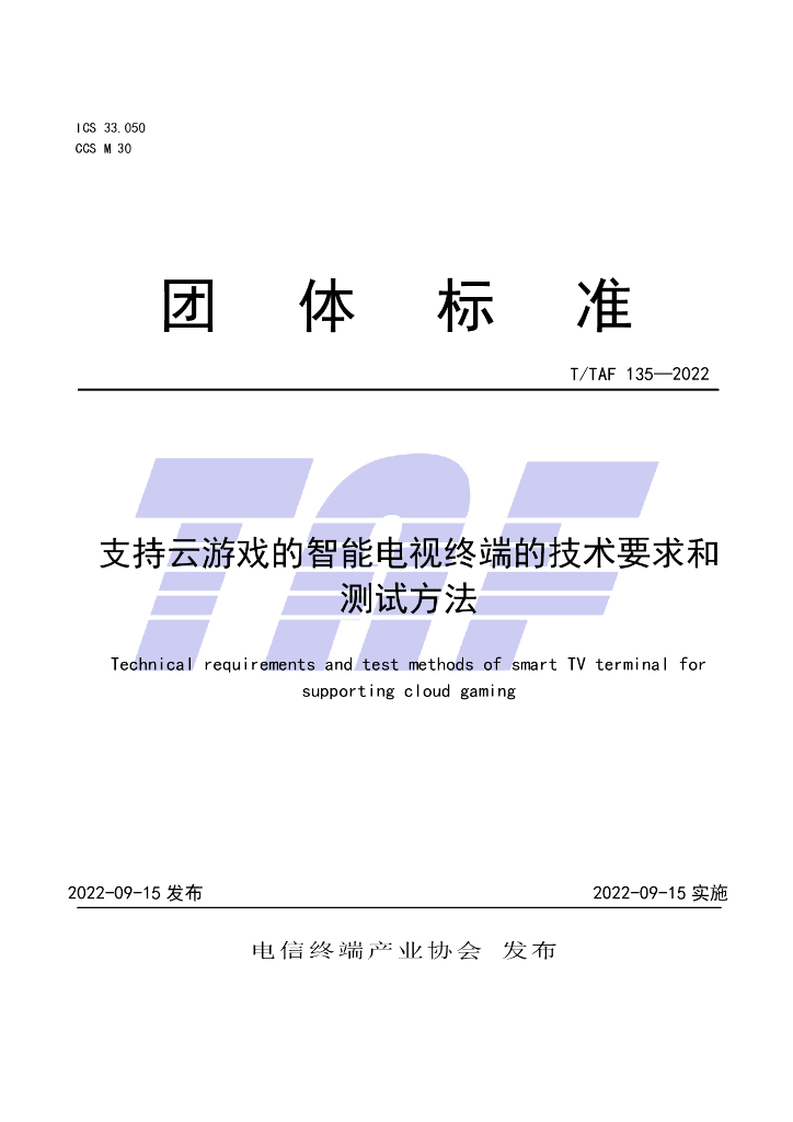 T/TAF 135-2022 标准预览