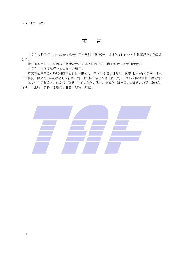 T/TAF 162-2023 标准预览