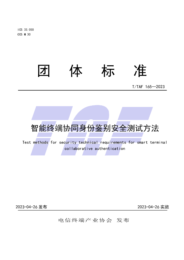 T/TAF 165-2023 标准预览