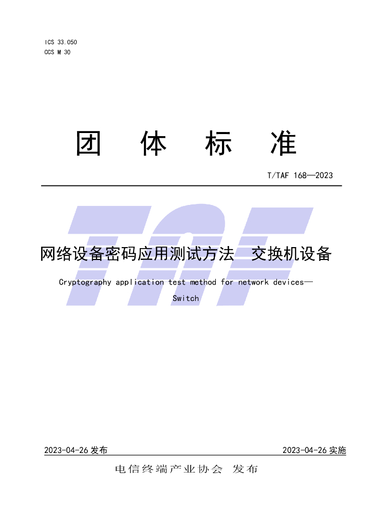 T/TAF 168-2023 标准预览