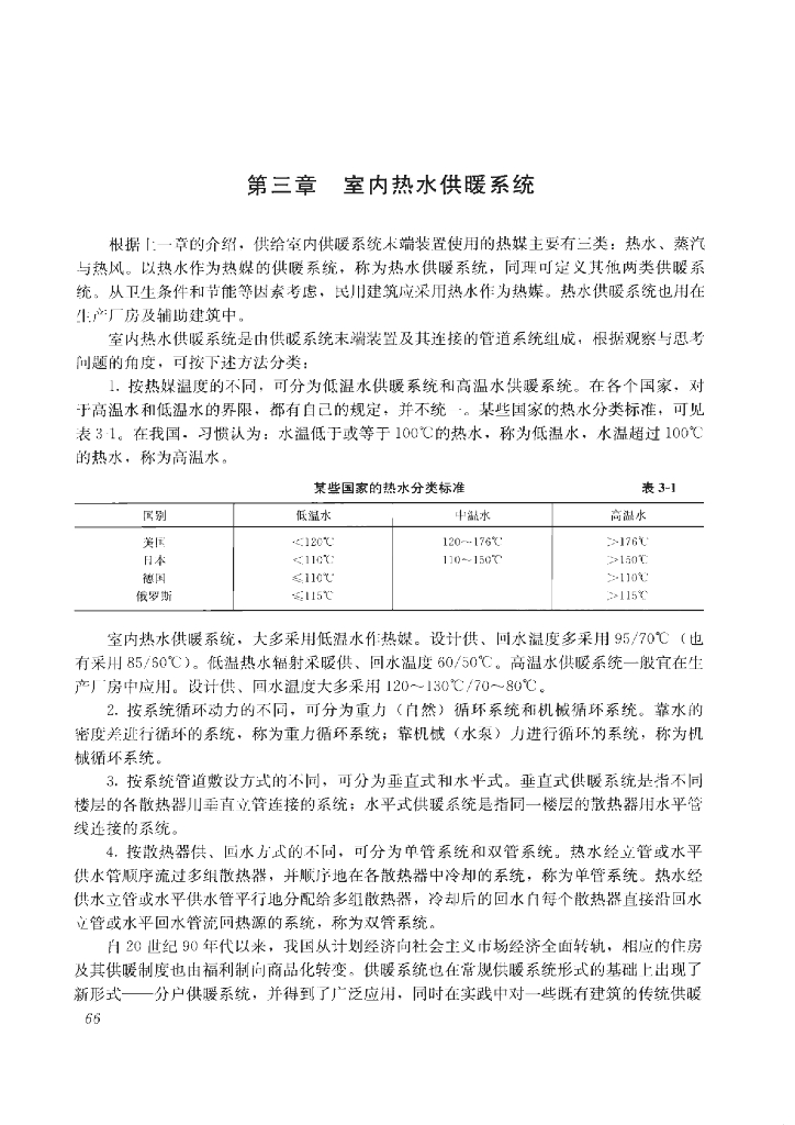 室内热水供暖系统