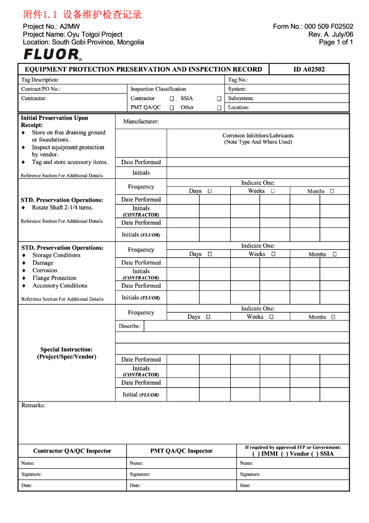 综合质量控制在OT项目中的应用