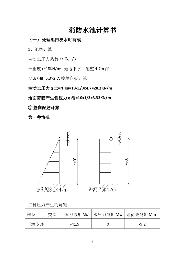 消防水池计算书