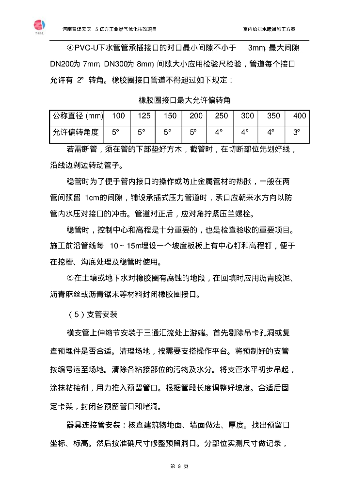 [河南]晋煤天庆室内给排水暖通施工方案（附详细图文）_第9页