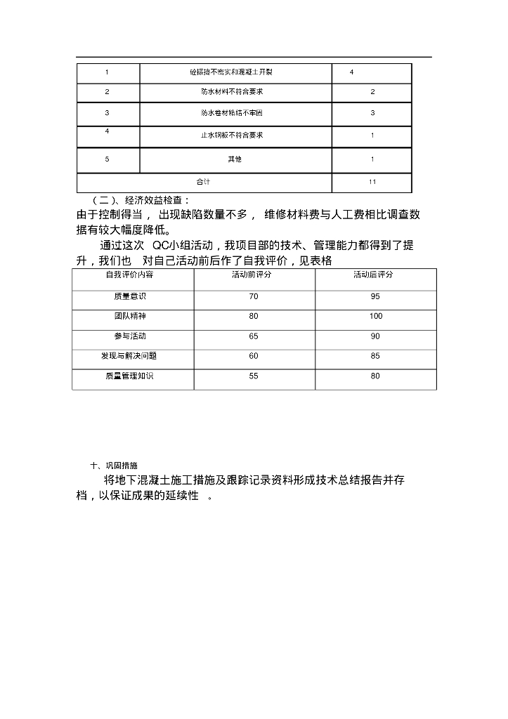 [山东]烟台港关于如何提高地下车库防水质量QC报告_第9页