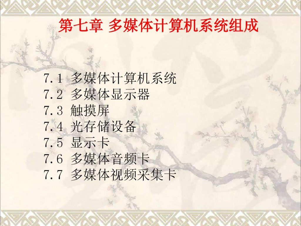 第七章_多媒体计算机系统组成