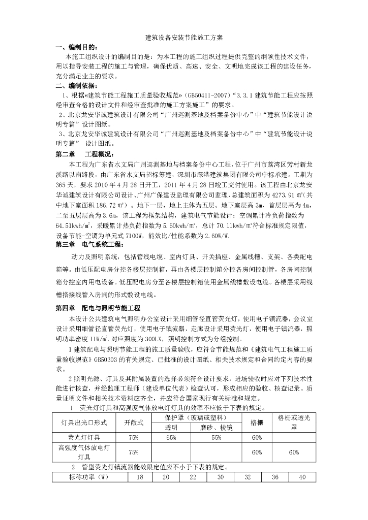 电气节能专项施工方案