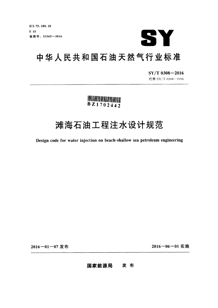 SY/T 0308-2016 标准预览