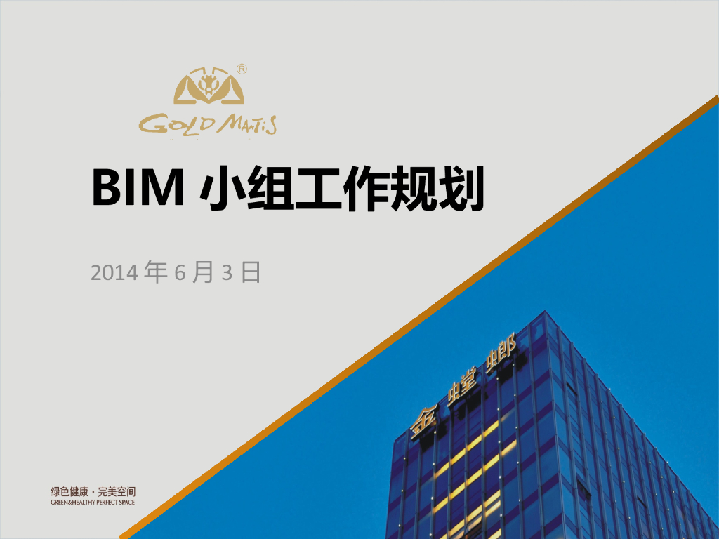BIM小组工作规划参考案例（15页）