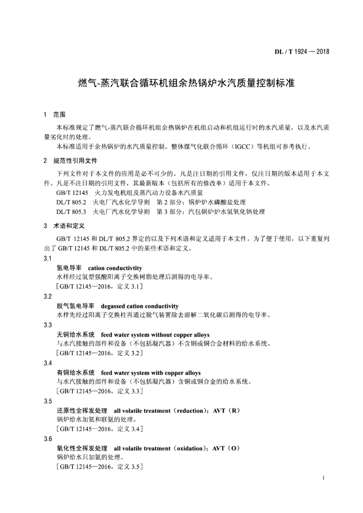 DL/T 1924-2018 标准预览