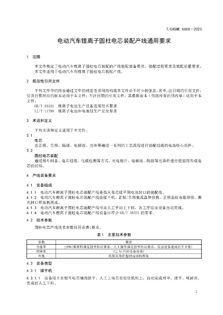 T/CASME XXXX-20XX 标准预览