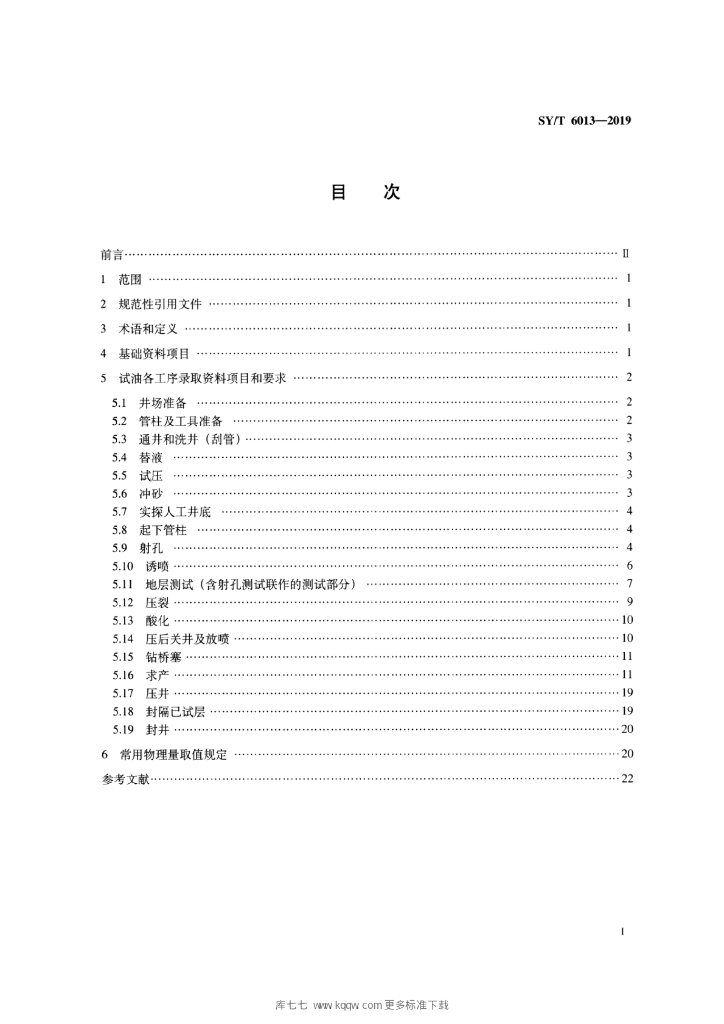 SY/T 6013-2019 标准预览